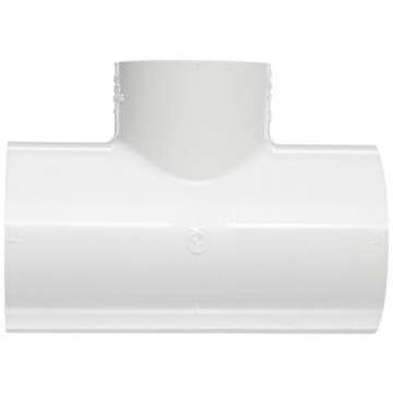 Spears 401 Series PVC Pipe Fitting, Tee, Schedule 40, White, 2" Socket