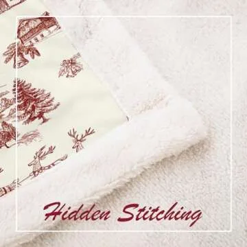 Christmas Throw Blanket Soft Fleece Cozy Design 50x60