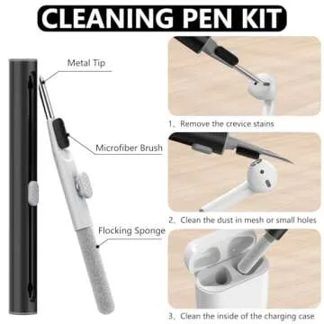 Ljusmicker AirPods Case Cover with Cleaning Kit - Black