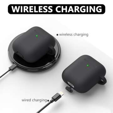 Ljusmicker AirPods Case Cover with Cleaning Kit - Black