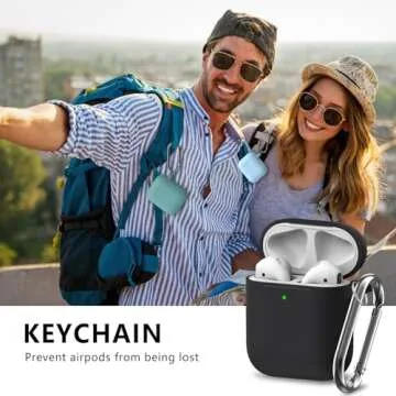 Ljusmicker AirPods Case Cover with Cleaning Kit - Black