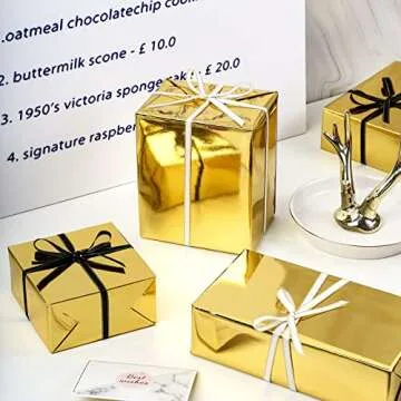 RUSPEPA Gold Metallic Wrapping Paper - Stylish Gift Wrap for Any Event
