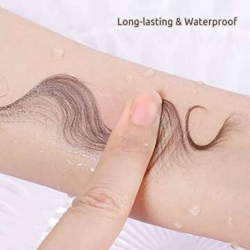 Onpep 10Pcs Baby Hair Tattoo Stickers 10 Styles Temporary Bangs Tattoos Edges DIY Hairstyling Hair Tattooing Template Curly Hair Stickers Waterproof Lasting Makeup Tool for Women