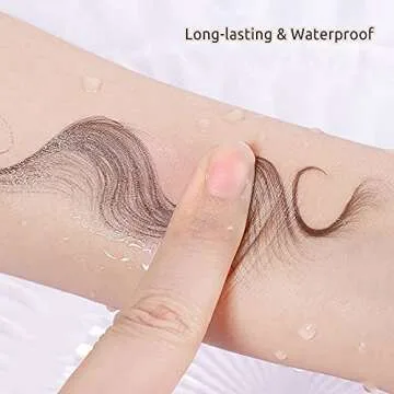 Onpep 10Pcs Baby Hair Tattoo Stickers 10 Styles Temporary Bangs Tattoos Edges DIY Hairstyling Hair Tattooing Template Curly Hair Stickers Waterproof Lasting Makeup Tool for Women