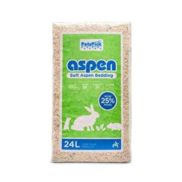 PETSPICK Aspen Soft Pet Bedding for Small Animals, 24L