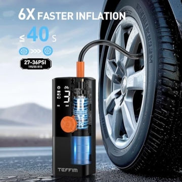 150PSI Tire Inflator with 20000mAh Battery & Gauge