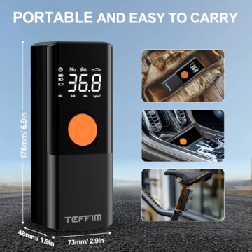 150PSI Tire Inflator with 20000mAh Battery & Gauge