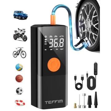 150PSI Tire Inflator with 20000mAh Battery & Gauge