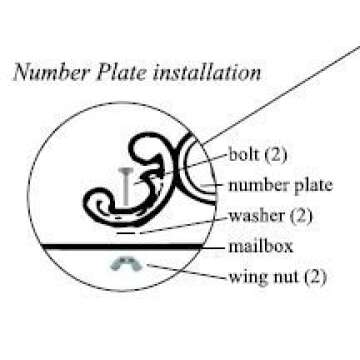 Durable Customizable Charleston Mailbox Address Plate