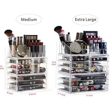 Acrylic Makeup Organizer with 8 Drawers - Stylish Storage