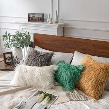 Phantoscope Faux Fur Pillow Cover - 26" Fluffy Luxury