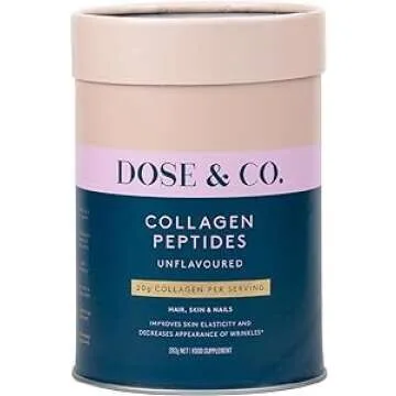 DOSE & CO. Pure Collagen Peptides for Hair, Skin & Nails, Unflavored - 10oz Powder Supplement