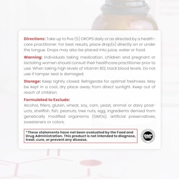 Pure TheraPro Vegan B12 Drops for Energy and Health Support