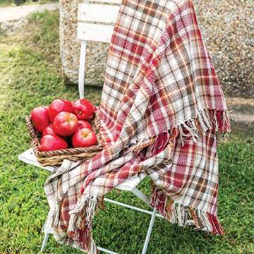 C&F Home 50" x 60" Samuel Plaid Woven Accent Throw Blanket with Fringe Tassels Fall Autumn Harvest F...
