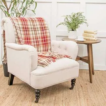 C&F Home Samuel Plaid Woven Throw Blanket for Cozy Decor