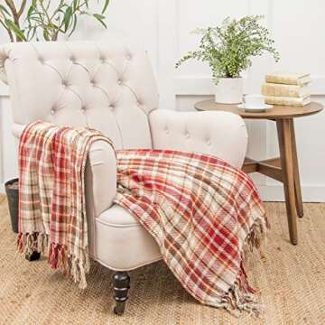 C&F Home Samuel Plaid Woven Throw Blanket for Cozy Decor