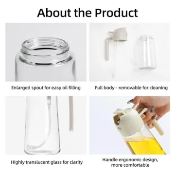 Aovdy Olive Oil Dispenser and Sprayer for Kitchen Cooking