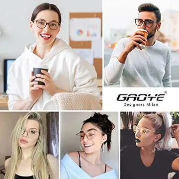 Gaoye Blue Light Blocking Glasses Women/Men, Fashion Cat Eye Fake Eyeglasses UV Ray Filter Computer Gaming Glasses (Pink Frame/Transparent Lens)