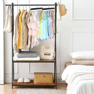 Resovo Bra Hanger for Closet, Tank Top Hanger 20 Hooks Capacity Foldable Wood Space Saving Hanger Closet Organizers and Storage for Dorm & Apartment for Tank Top, Bra, Scarf etc.