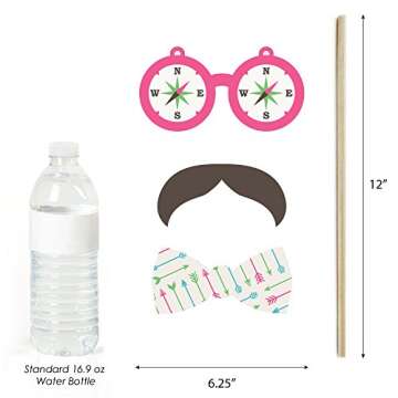 Big Dot of Happiness Let's Go Glamping - Photo Booth Props Kit 20 Count