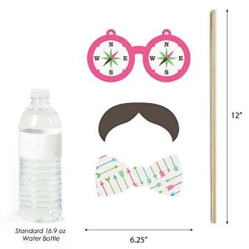 Big Dot of Happiness Let's Go Glamping - Photo Booth Props Kit 20 Count