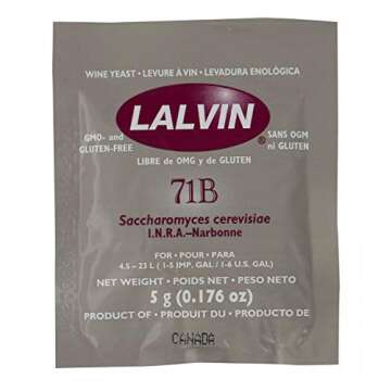 5x Lalvin 71B-1122 Nouveau Style Wine Yeast 5g Homebrew Wine Making 4.5L-23L