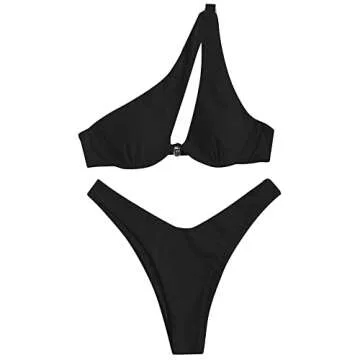 Stylish ZAFUL One Shoulder Bikini - Ideal Swimwear