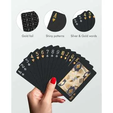 Waterproof Black Diamond Playing Cards - HD Deck