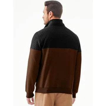 Lightweight Quilted Fall Sweatshirt for Men