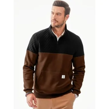 Lightweight Quilted Fall Sweatshirt for Men