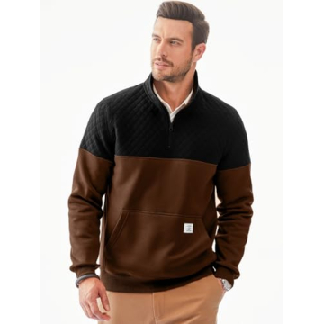 Lightweight Quilted Fall Sweatshirt for Men