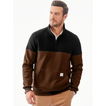 Lightweight Quilted Fall Sweatshirt for Men