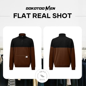 Lightweight Quilted Fall Sweatshirt for Men