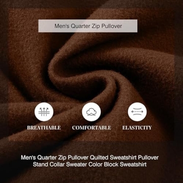 Lightweight Quilted Fall Sweatshirt for Men