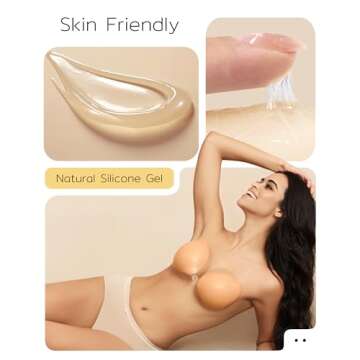 Niidor Strapless Silicone Bra for Backless Dresses