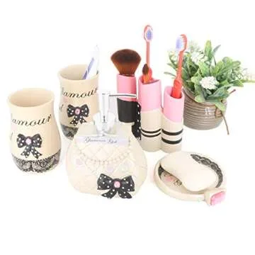 Trendy 5pcs Bathroom Accessory Set for Elegant Decor