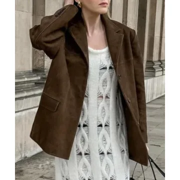 RICHTRUE Suede Jacket - Fashionable Y2K Outerwear