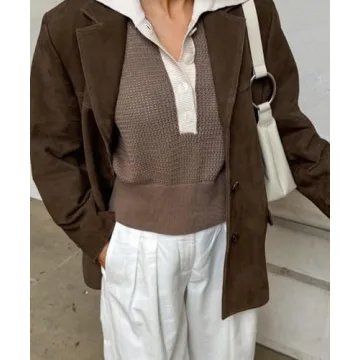 RICHTRUE Suede Jacket - Fashionable Y2K Outerwear