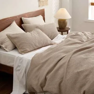 Bedsure Cotton Queen Duvet Cover - Luxury Soft Bedding Set