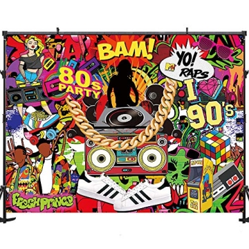 Maijoeyy 7x5ft 80's and 90's Backdrop for Events
