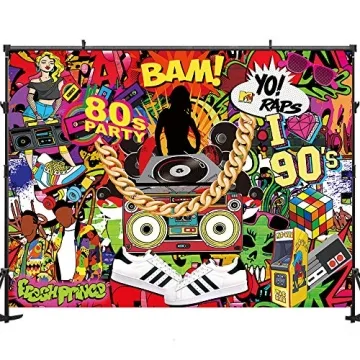 Maijoeyy 7x5ft 80's and 90's Backdrop for Events