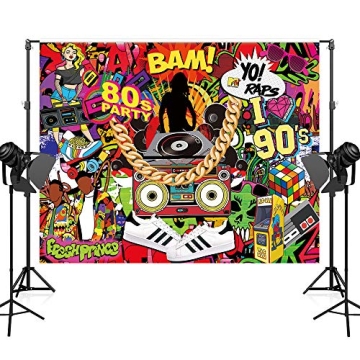 Maijoeyy 7x5ft 80's and 90's Backdrop for Events