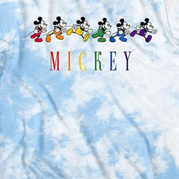 Disney Mens Mickey Mouse Shirt - Classic Tie Dye Tee - Size Large