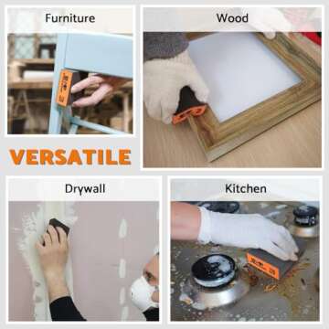 Versatile Sanding Sponge Set for Wood and Drywall Projects