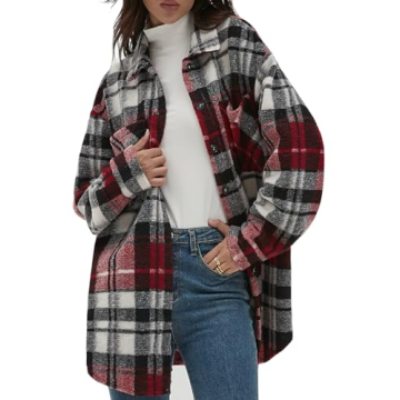 CHYRII Women's Casual Flannel Shacket for Cozy Style