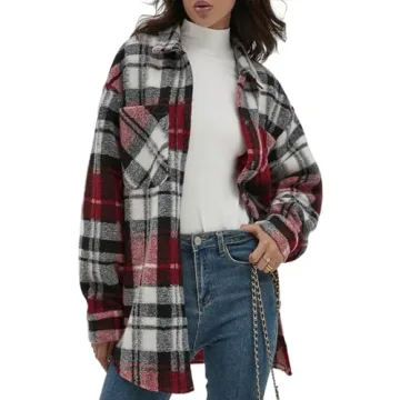 CHYRII Women's Casual Flannel Shacket for Cozy Style