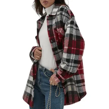 CHYRII Women's Casual Flannel Shacket for Cozy Style