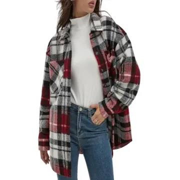 CHYRII Women's Casual Flannel Shacket for Cozy Style