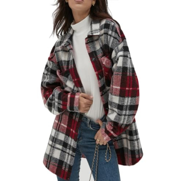 CHYRII Women's Casual Flannel Shacket for Cozy Style