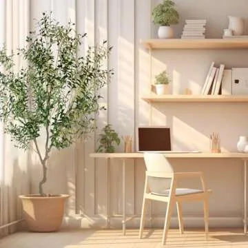 AfanD 8ft Faux Olive Tree - Beautiful Maintenance-Free Decor